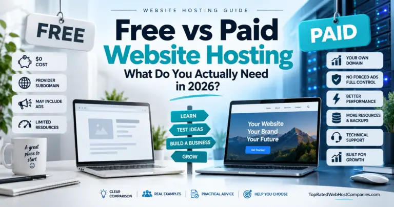 Free vs paid website hosting comparison for 2026