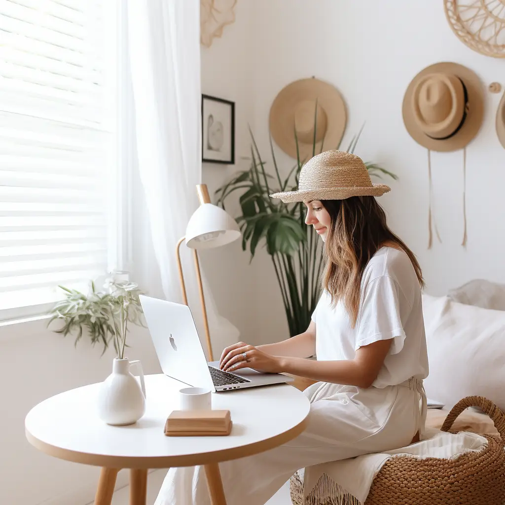 Website owner using a laptop on the Top Rated Web Host Companies contact page